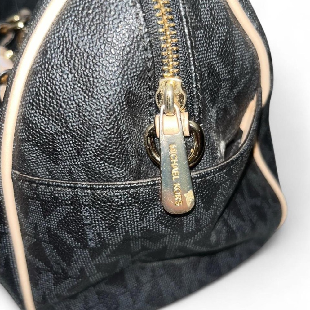 Michael Kors Black Satchel with Tan Accents - Picture 2 of 7